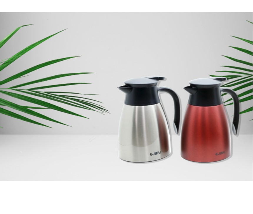 1L 1.5L silver red stainless steel kettle with a c