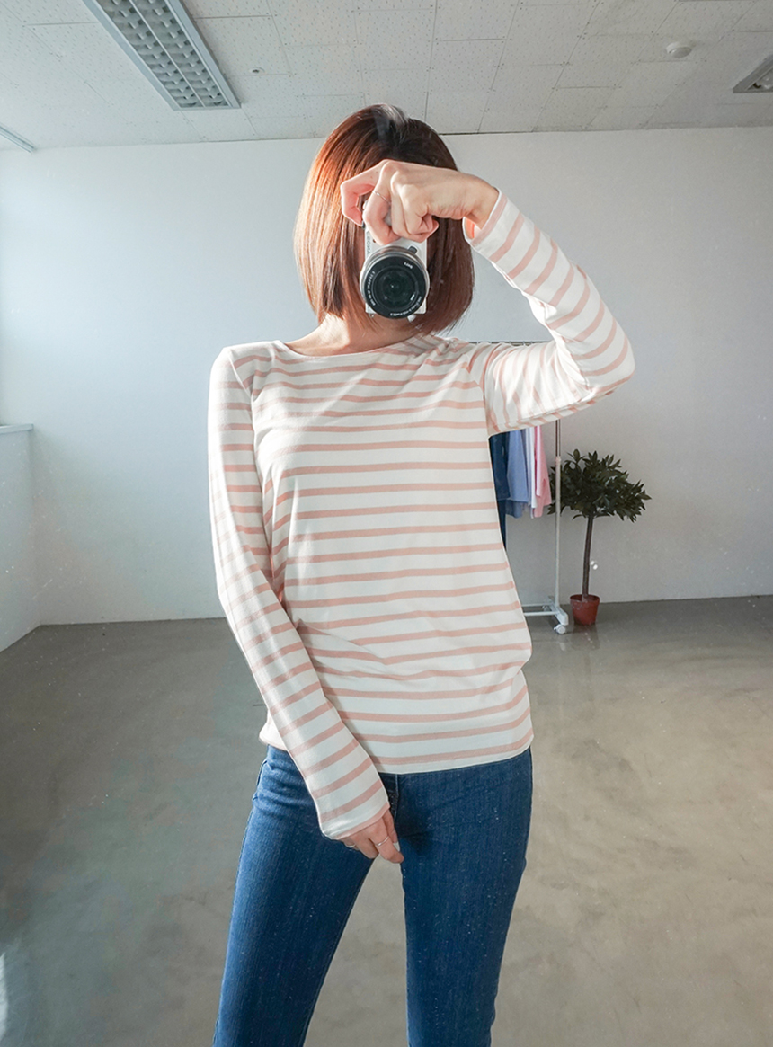 Basic Striped T-shirt 4 Color Petit Girl Tigari T-