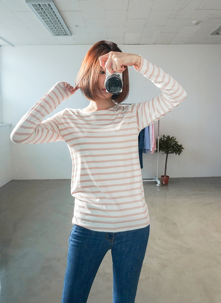 Basic Striped T-shirt 4 Color Petit Girl Tigari T-