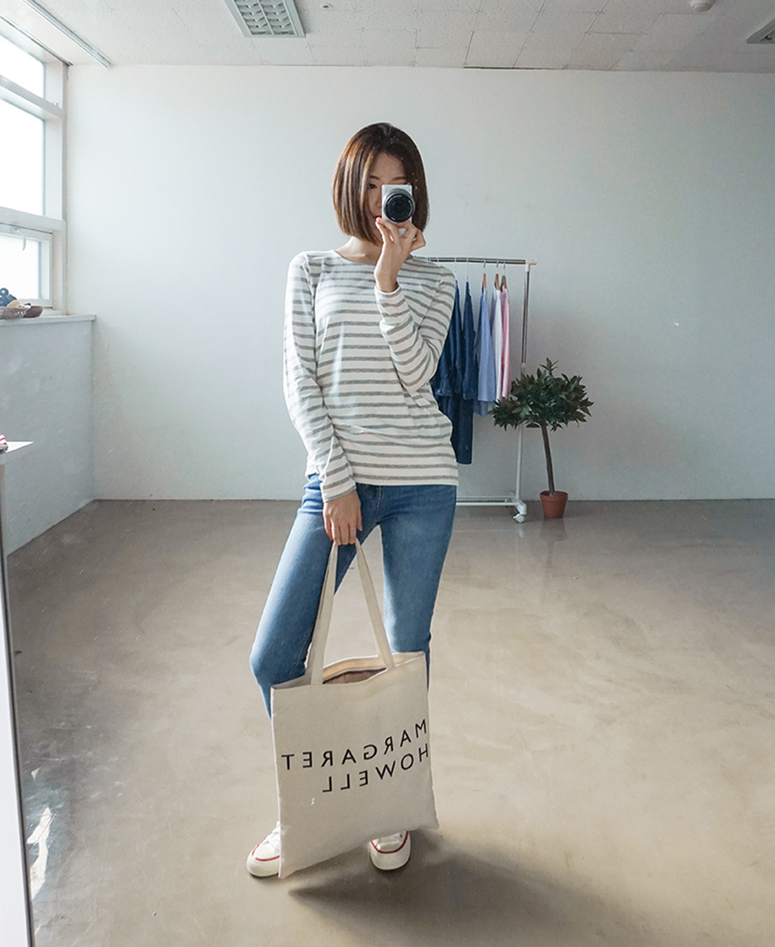 Basic Striped T-shirt 4 Color Petit Girl Tigari T-