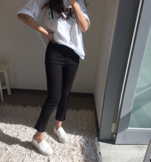 Women Jeans Pants Women's Boots Cut Slim Plain 