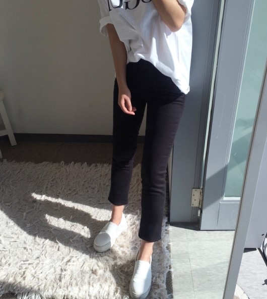 Women Jeans Pants Women's Boots Cut Slim Plain 