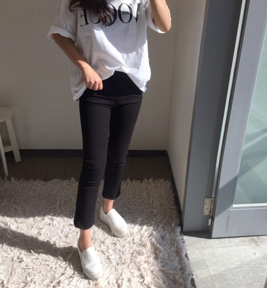 Women Jeans Pants Women's Boots Cut Slim Plain 