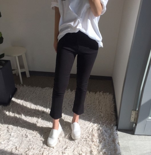 Women Jeans Pants Women's Boots Cut Slim Plain 