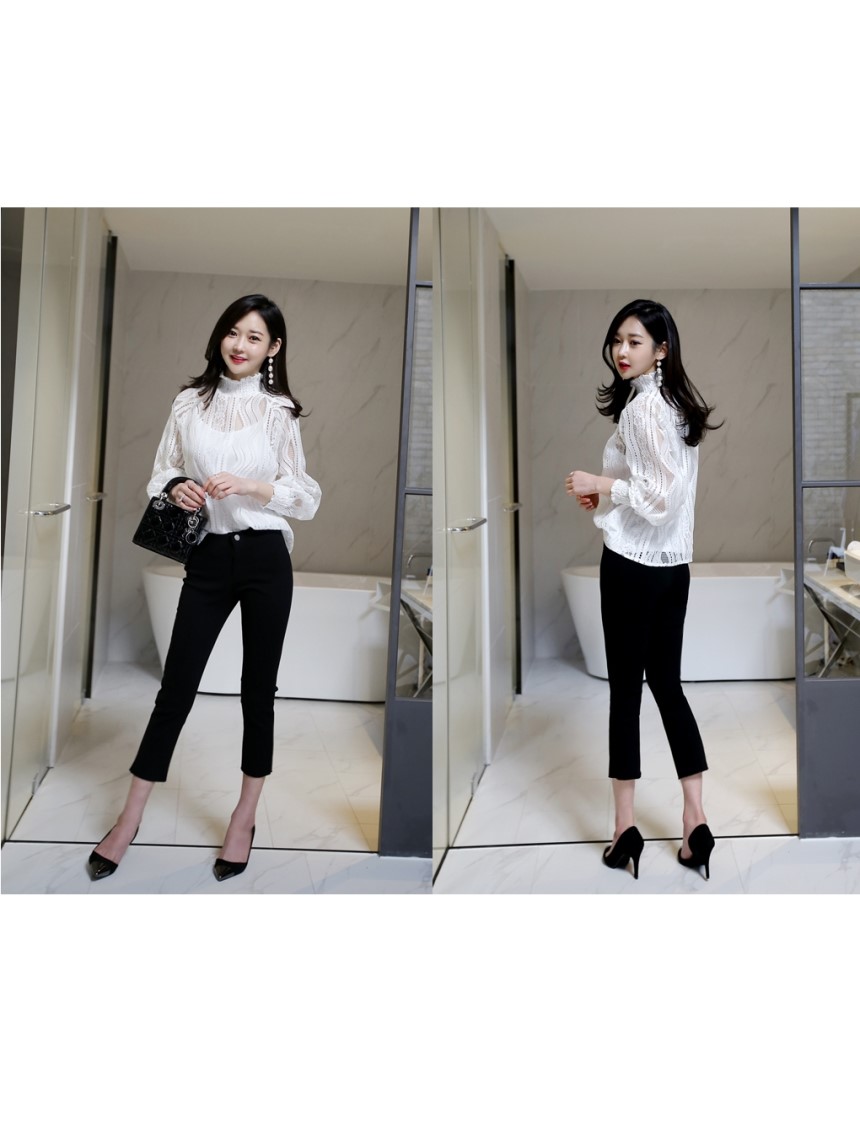 NEW FASHION LADY GIRL Blouse 원더풀 하이넥블라우스SET