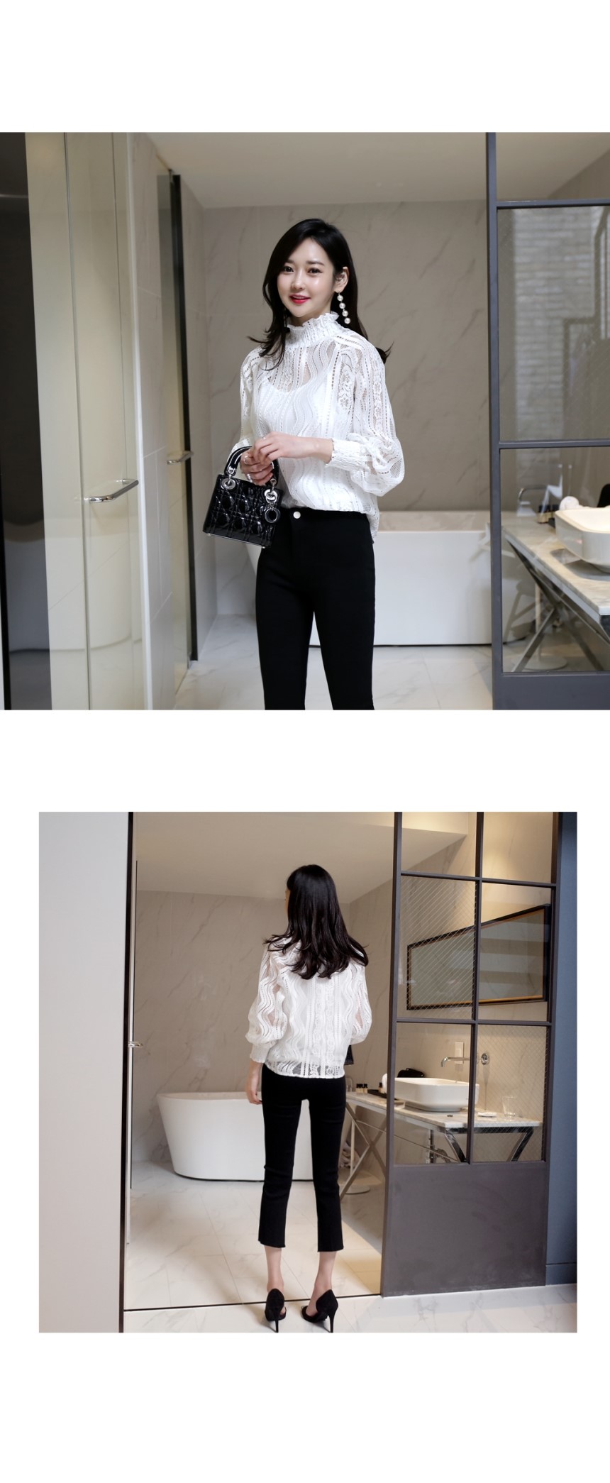 NEW FASHION LADY GIRL Blouse 원더풀 하이넥블라우스SET