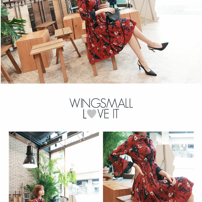 New Women Dress Wings Mall Dress Room Chiffon Colo