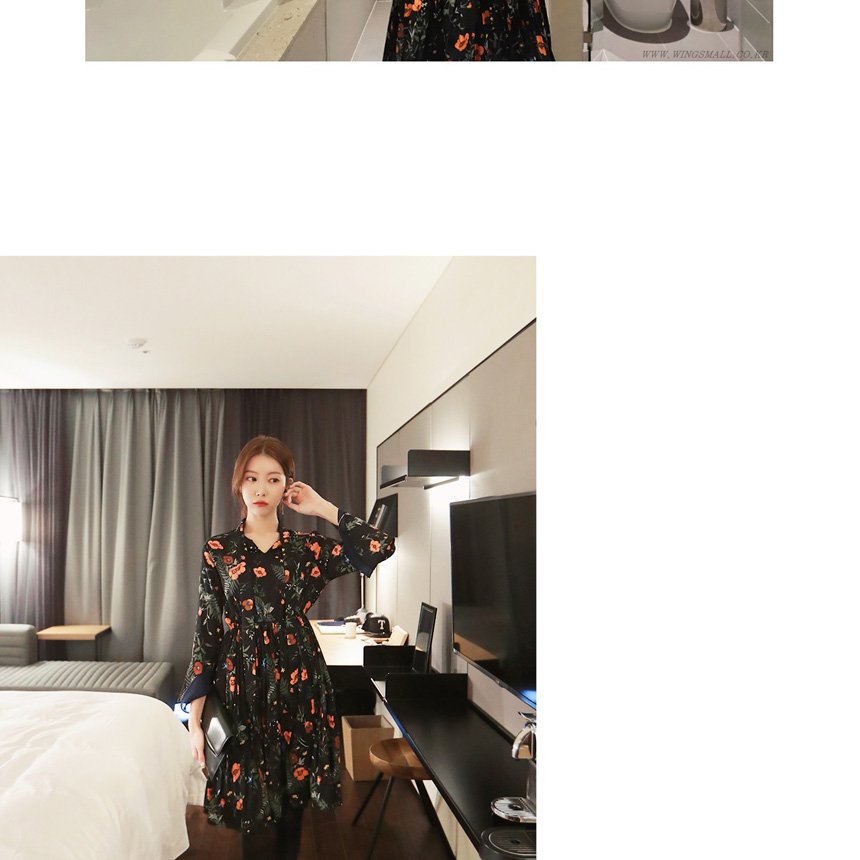 New Women Dress Wings Mall Dress Room Chiffon Colo