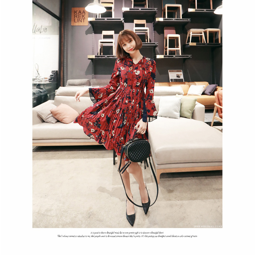 New Women Dress Wings Mall Dress Room Chiffon Colo
