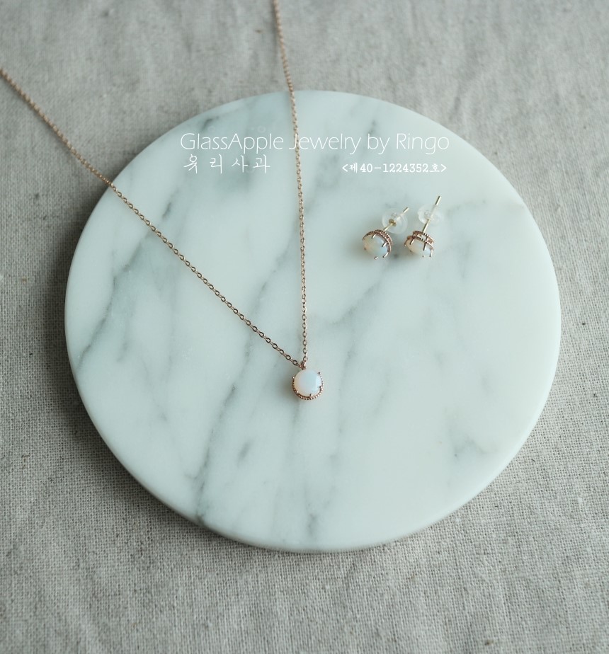 Birthstone Necklace Earrings 14k Gold