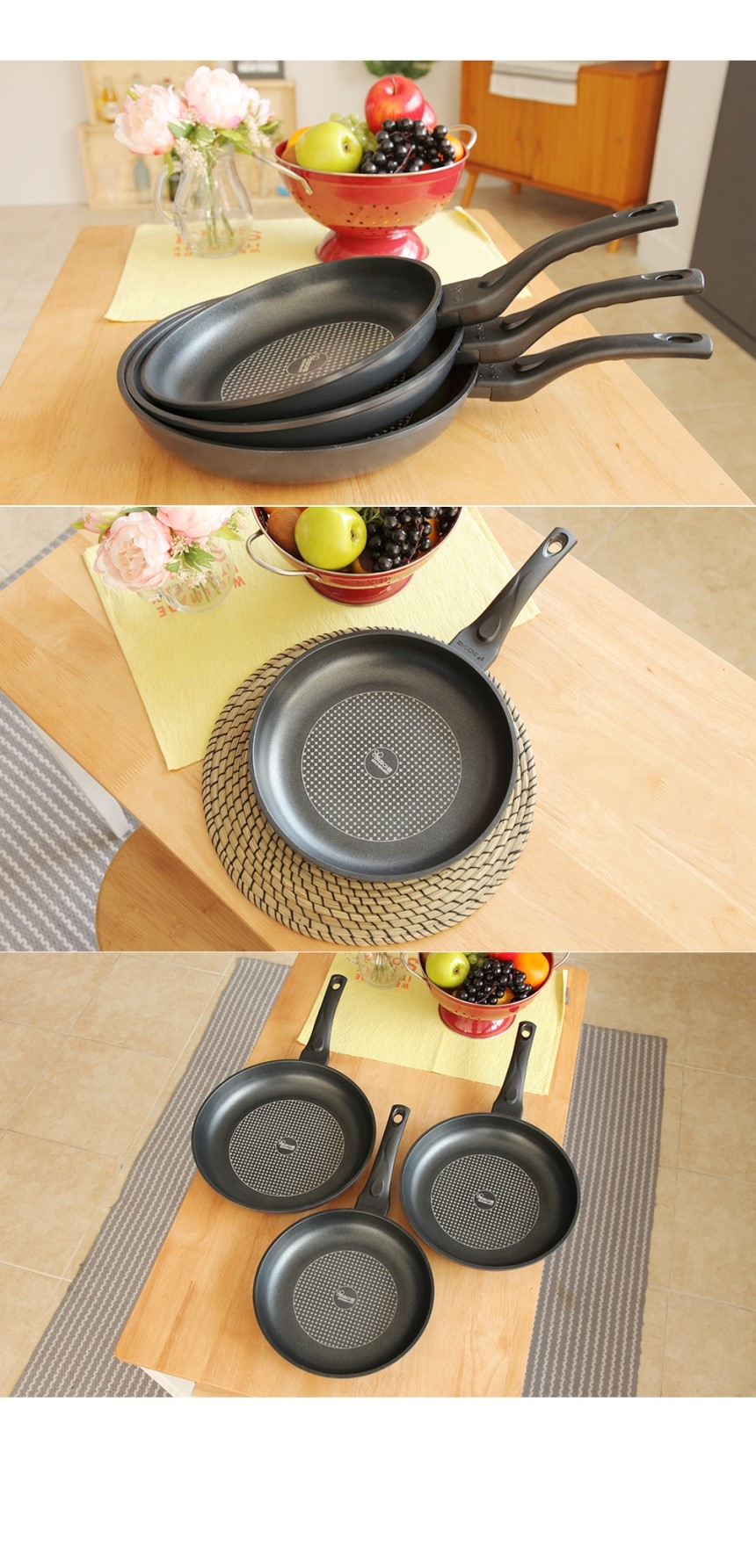 NEW FRYING PAN Kitchen Art Gold Dial Casting Fryin