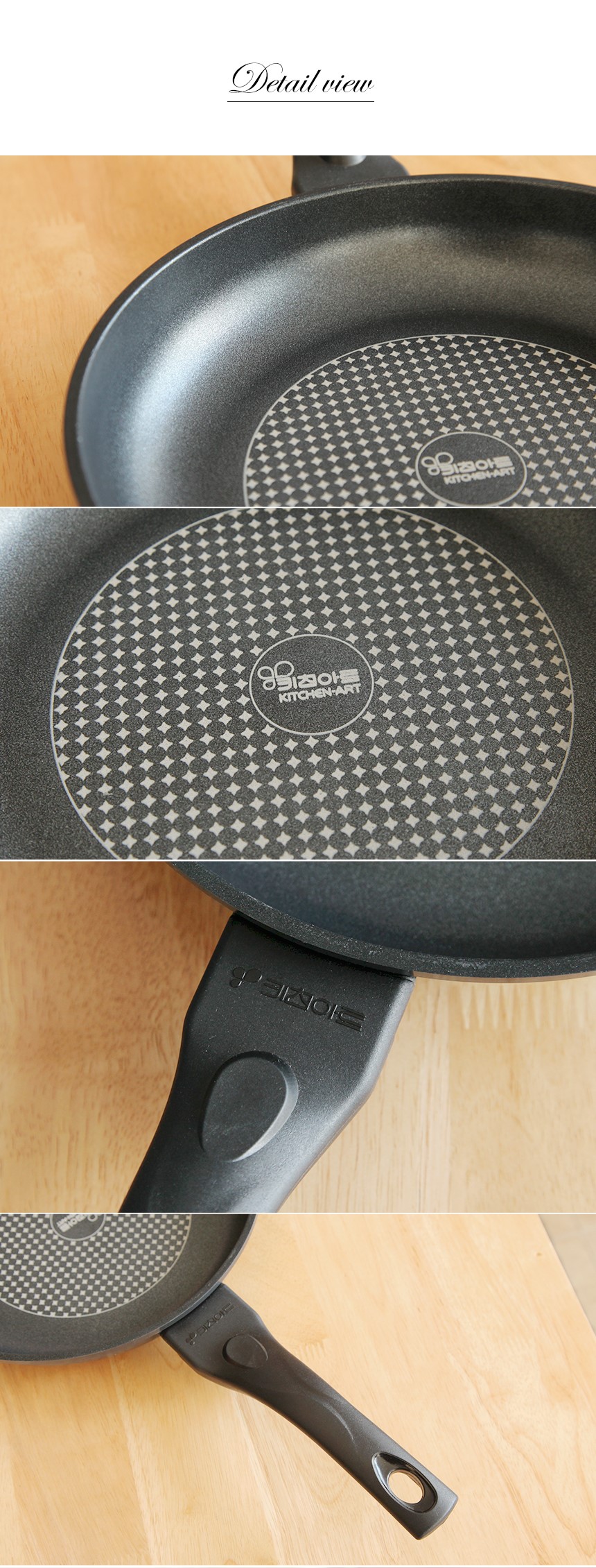 NEW FRYING PAN Kitchen Art Gold Dial Casting Fryin