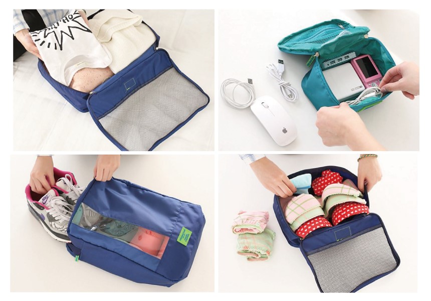 NEW TRAVEL STORAGE ORGANISER Travel Pouch 7-piece 