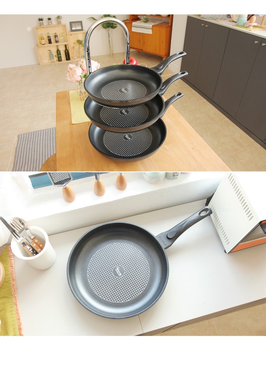 NEW FRYING PAN Kitchen Art Gold Dial Casting Fryin