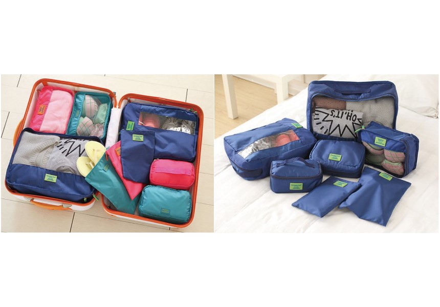 NEW TRAVEL STORAGE ORGANISER Travel Pouch 7-piece 