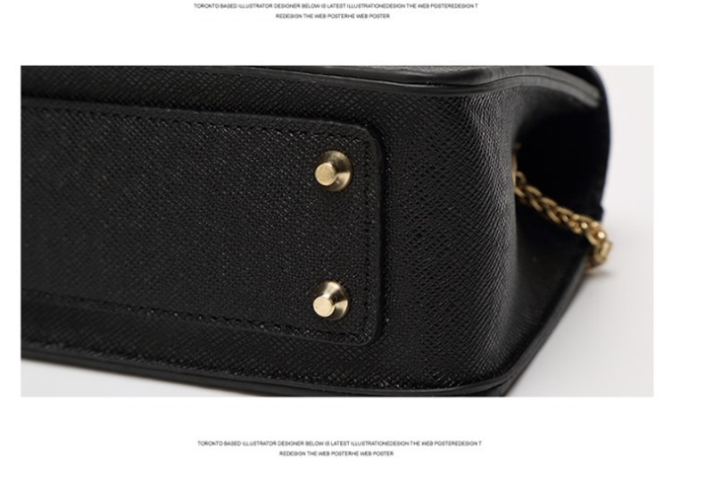 New Gold Buckle Chain Mini Cross Back White Women 