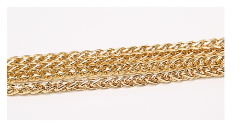 New Gold Buckle Chain Mini Cross Back White Women 