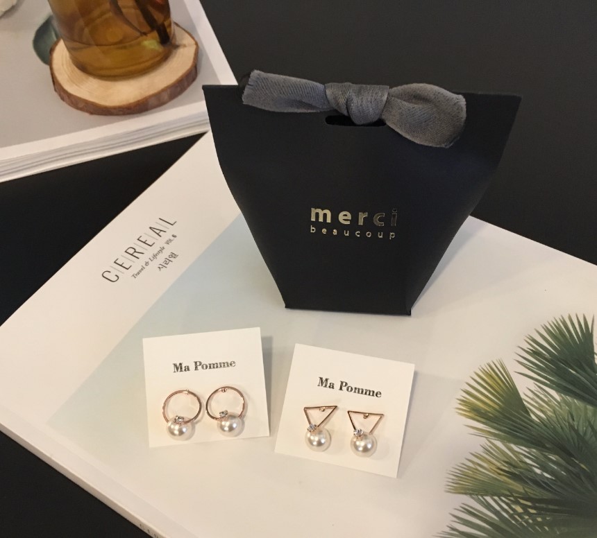 Modern ring necklace Rose gold &amp silver finishe