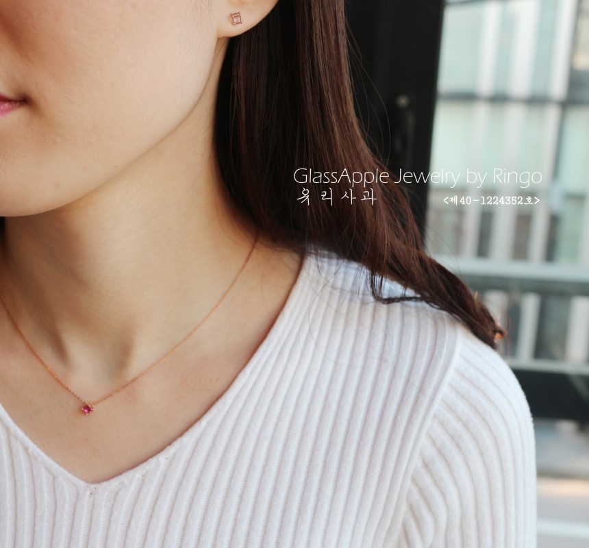 Cubes Birthstone Necklace Earrings 14k Gold