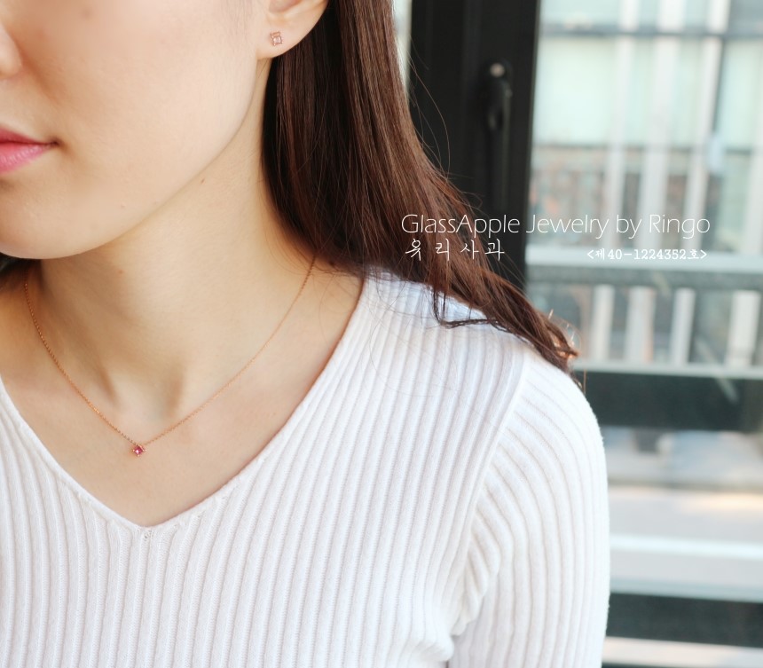 Cubes Birthstone Necklace Earrings 14k Gold