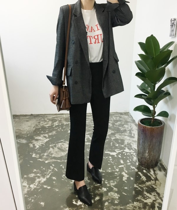 New Women's Pants Slim Fit Semi-Boot Cut Slacks