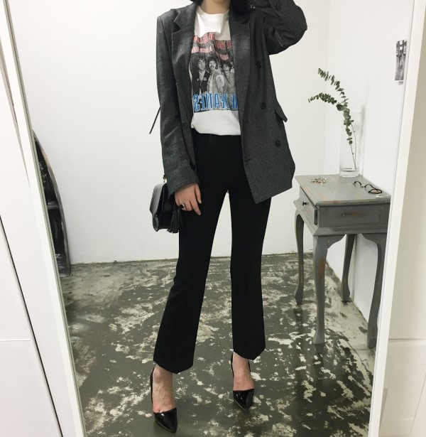 New Women's Pants Slim Fit Semi-Boot Cut Slacks