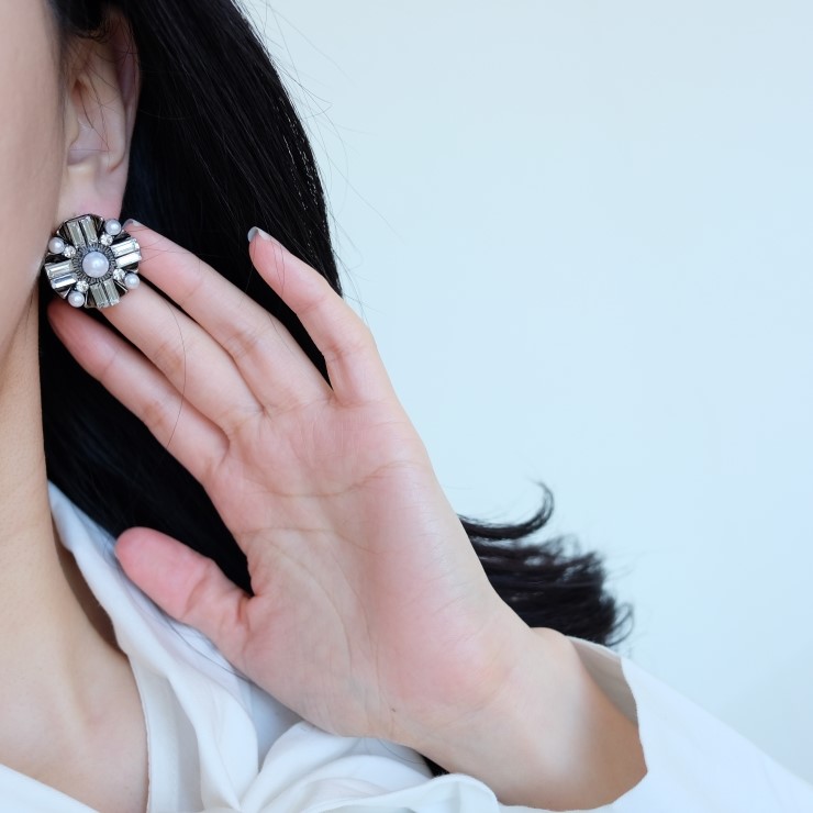 Unicorn bold earrings Antique colorful party girl 