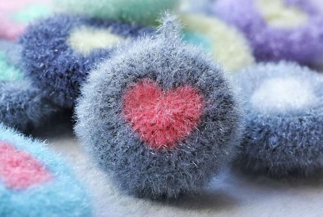 Scrubber Dish Washing Baby Heart Breadcrumbs Set 5