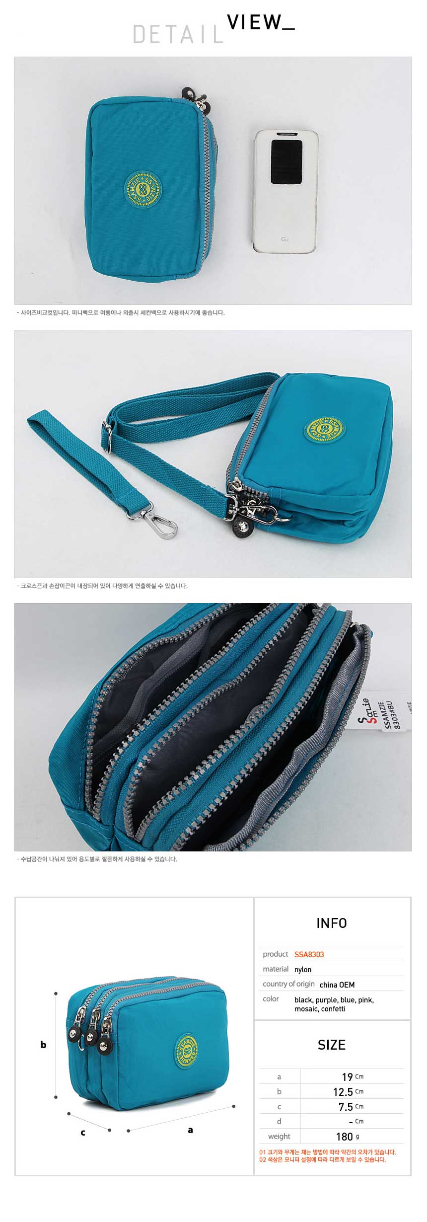 New Ssamzie Women Man Travel Mini Cross Back Passp