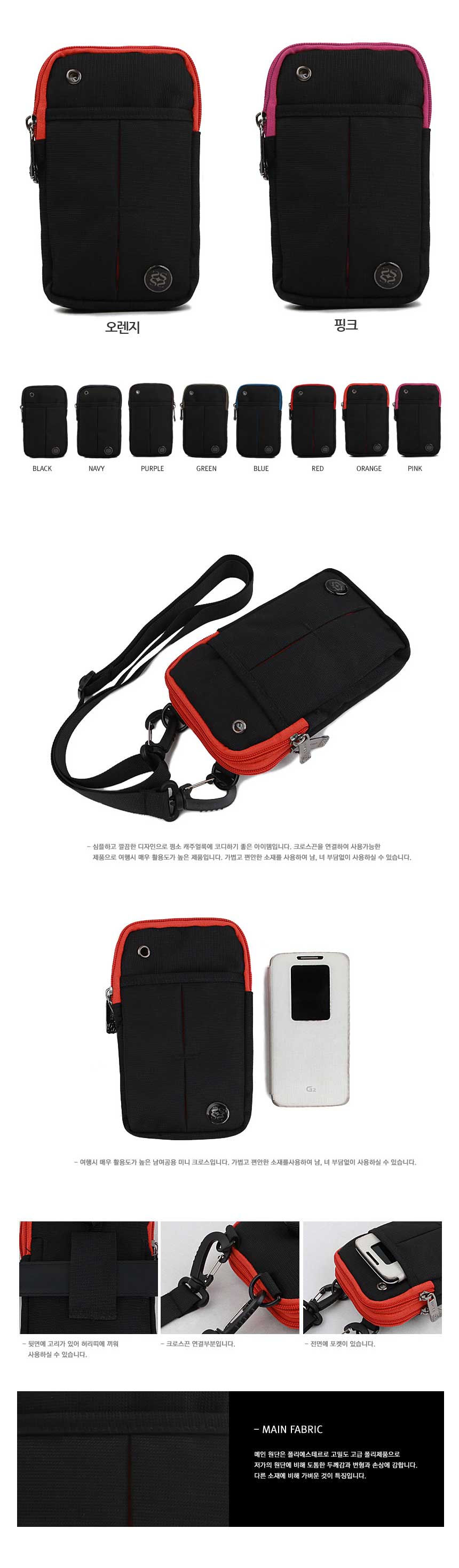 New Ssamzie Women Man Travel Mini Cross Back Passp