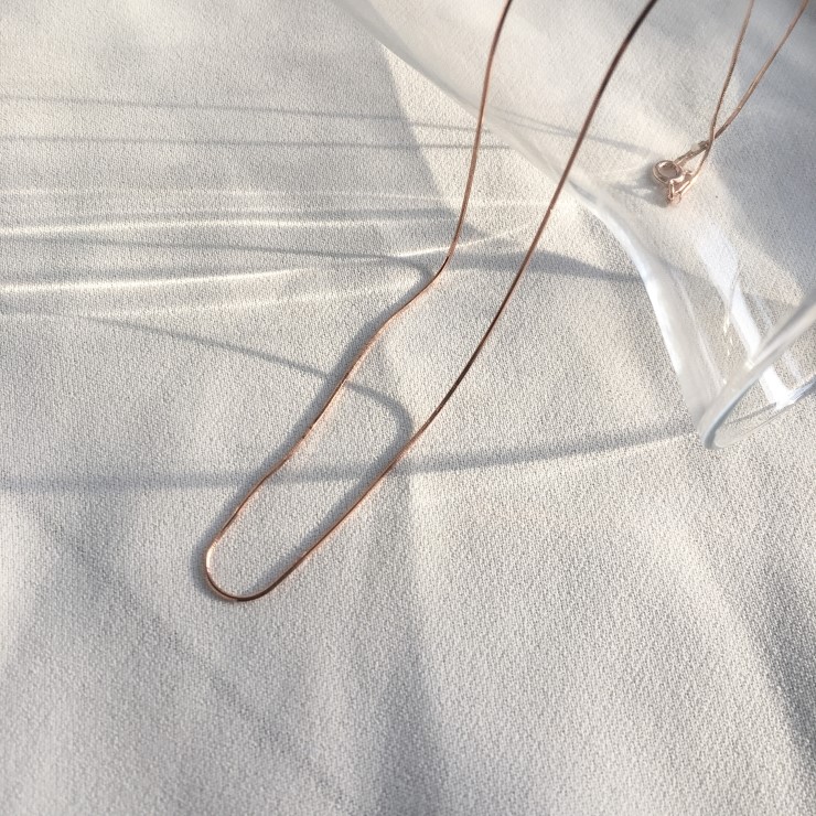 Women's Simple Necklace Women's Gold 14K Twi