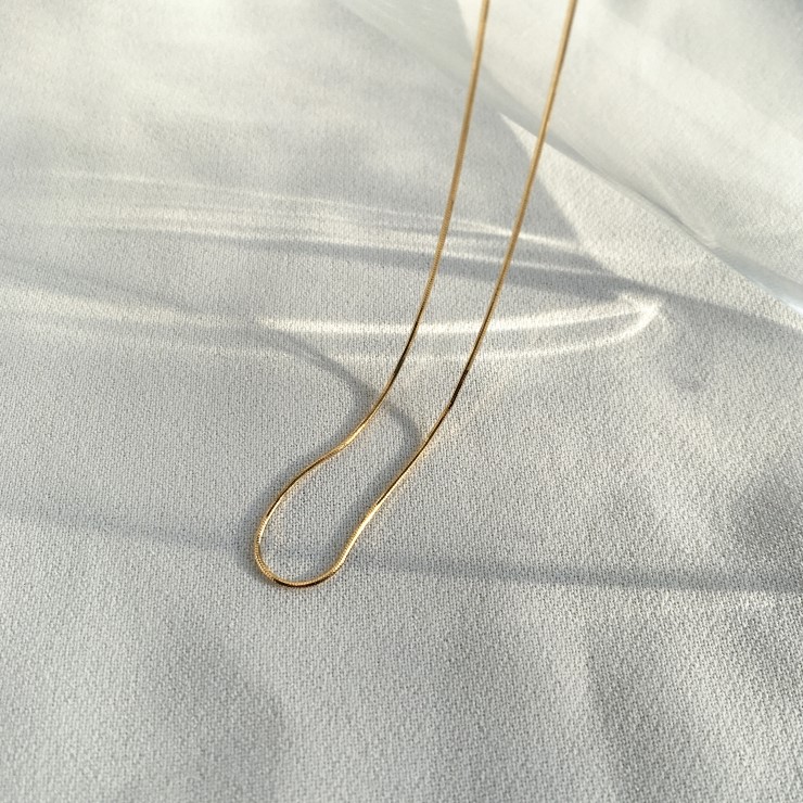 Women's Simple Necklace Women's Gold 14K Twi