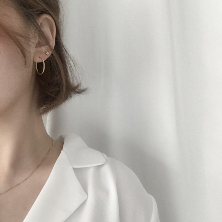 Women's Simple Necklace Women's Gold 14K Twi