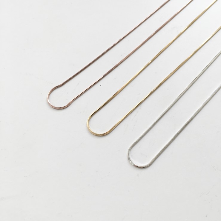 Women's Simple Necklace Women's Gold 14K Twi