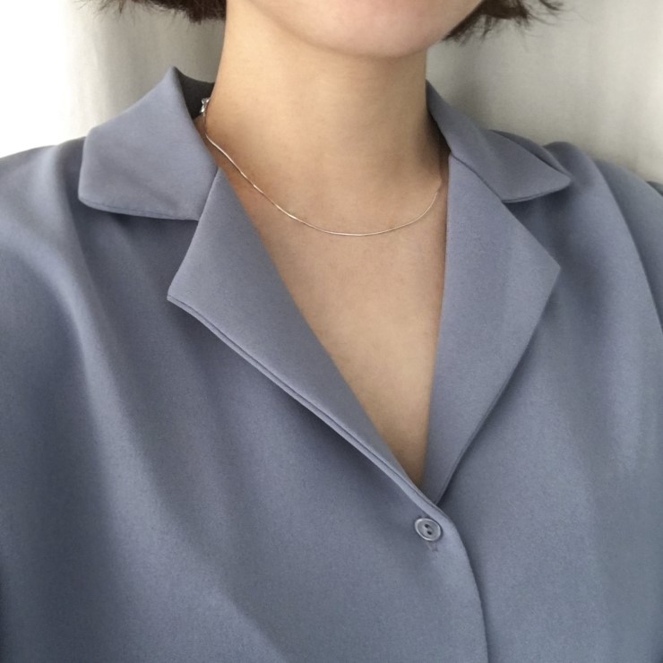 Women's Simple Necklace Women's Gold 14K Twi