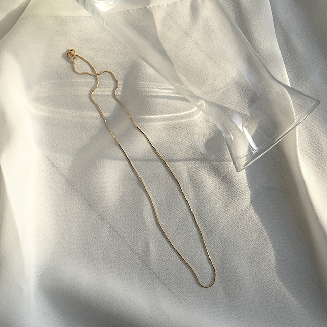 Women's Simple Necklace Women's Gold 14K Twi