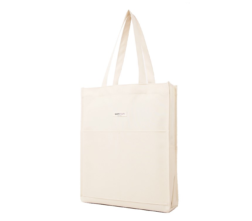 Square side pocket Plain Eco bag Beautiful bag Dai