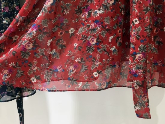 New Women Dress V Neck Flower Chiffon One Piece Fr