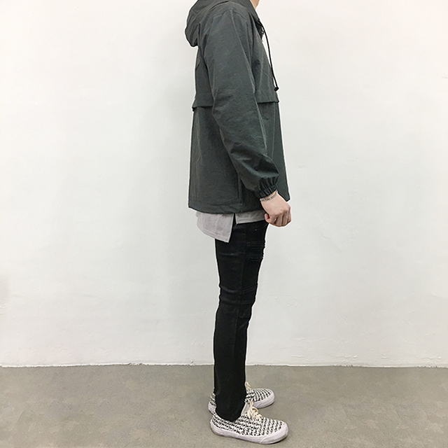 Korea Jeans Pants Zeng Da Shap Men's Zipper Bla