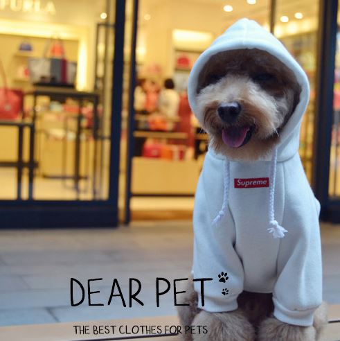 NEW DOG FASHION Supreme. st puppy hood Supreme tee