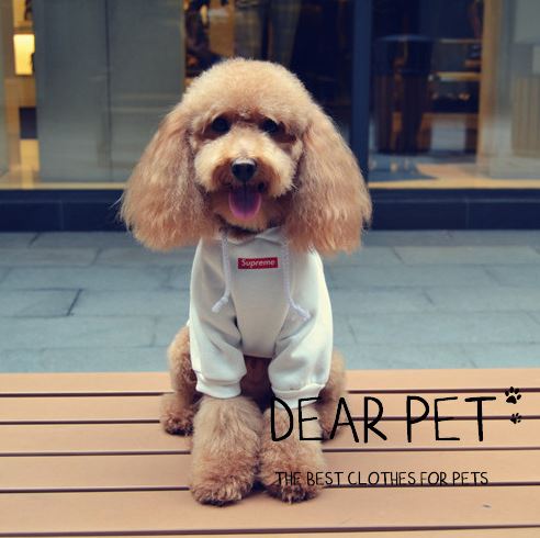 NEW DOG FASHION Supreme. st puppy hood Supreme tee