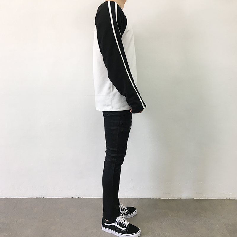 Korea Jeans Pants Zeng Da Shap Men's Zipper Bla