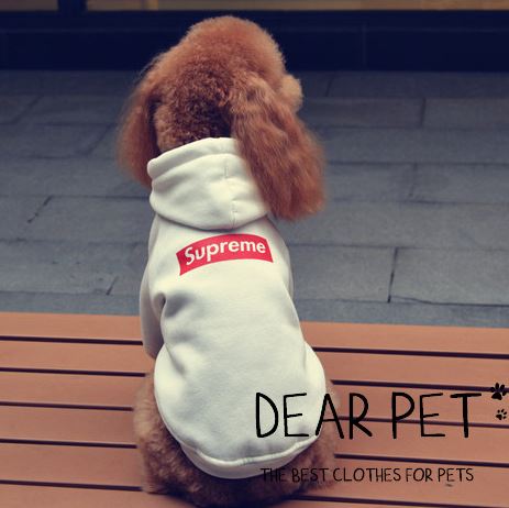 NEW DOG FASHION Supreme. st puppy hood Supreme tee