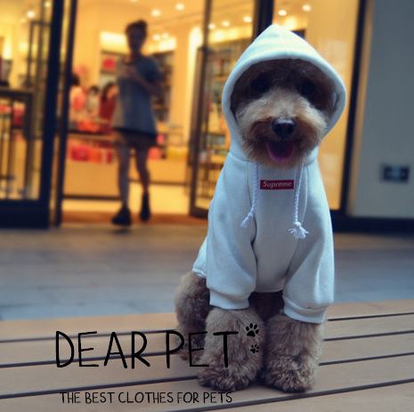 NEW DOG FASHION Supreme. st puppy hood Supreme tee