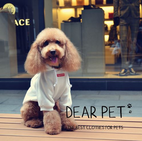 NEW DOG FASHION Supreme. st puppy hood Supreme tee