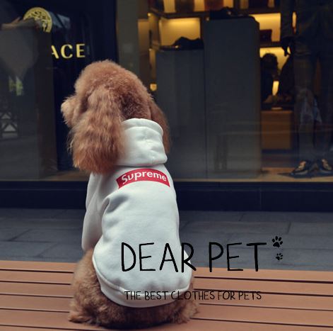 NEW DOG FASHION Supreme. st puppy hood Supreme tee