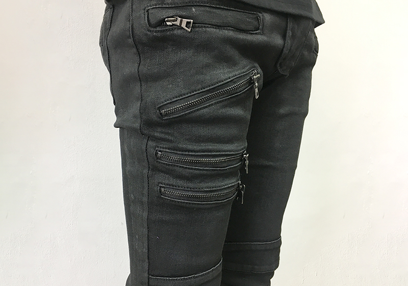 Korea Jeans Pants Zeng Da Shap Men's Zipper Bla