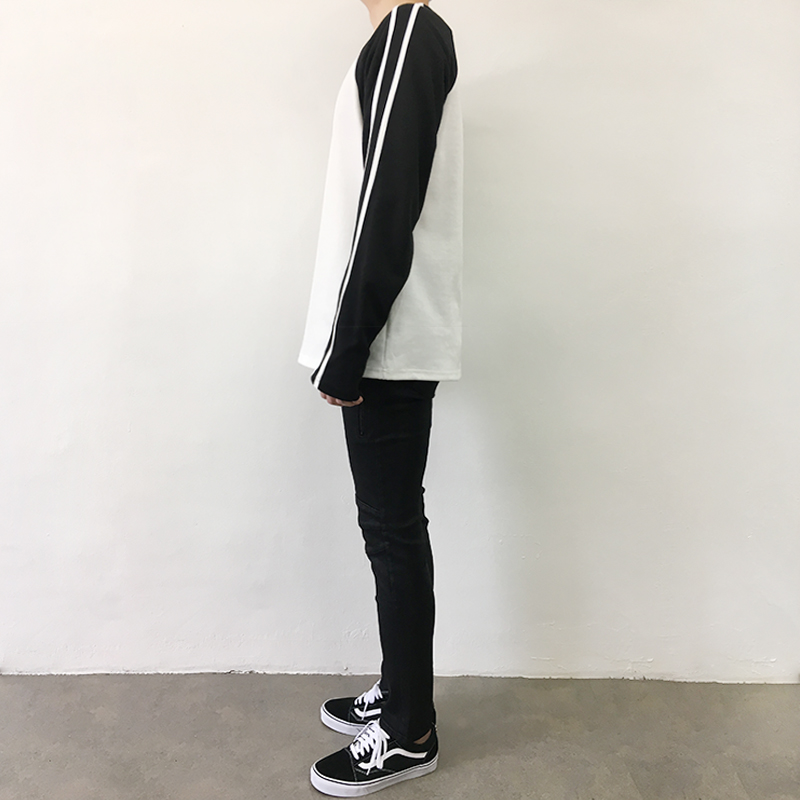 Korea Jeans Pants Zeng Da Shap Men's Zipper Bla