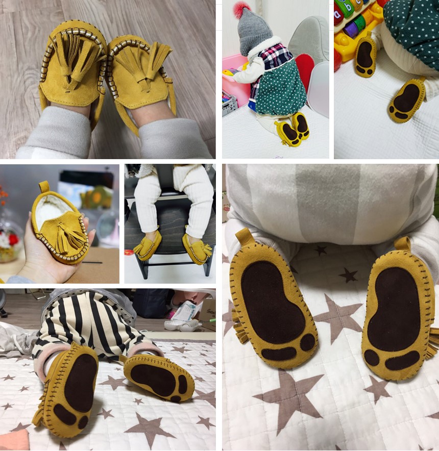 NEW KIDS SHOES Teddy Moccasin Baby Shoes - Banana 