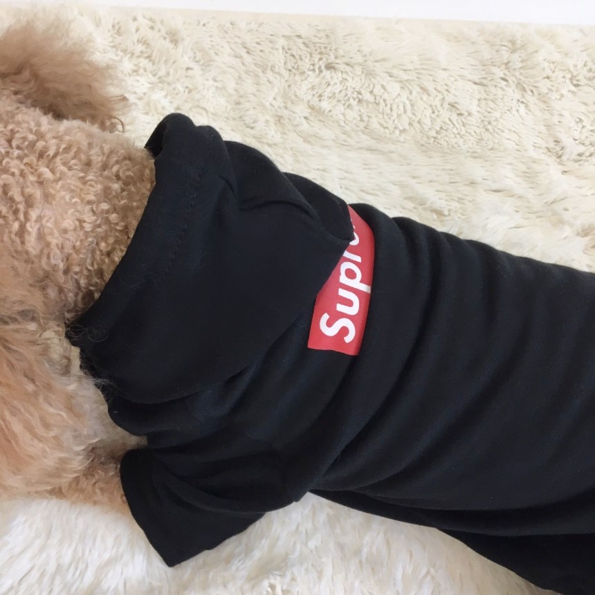NEW DOG FASHION Supreme. st puppy hood Supreme tee